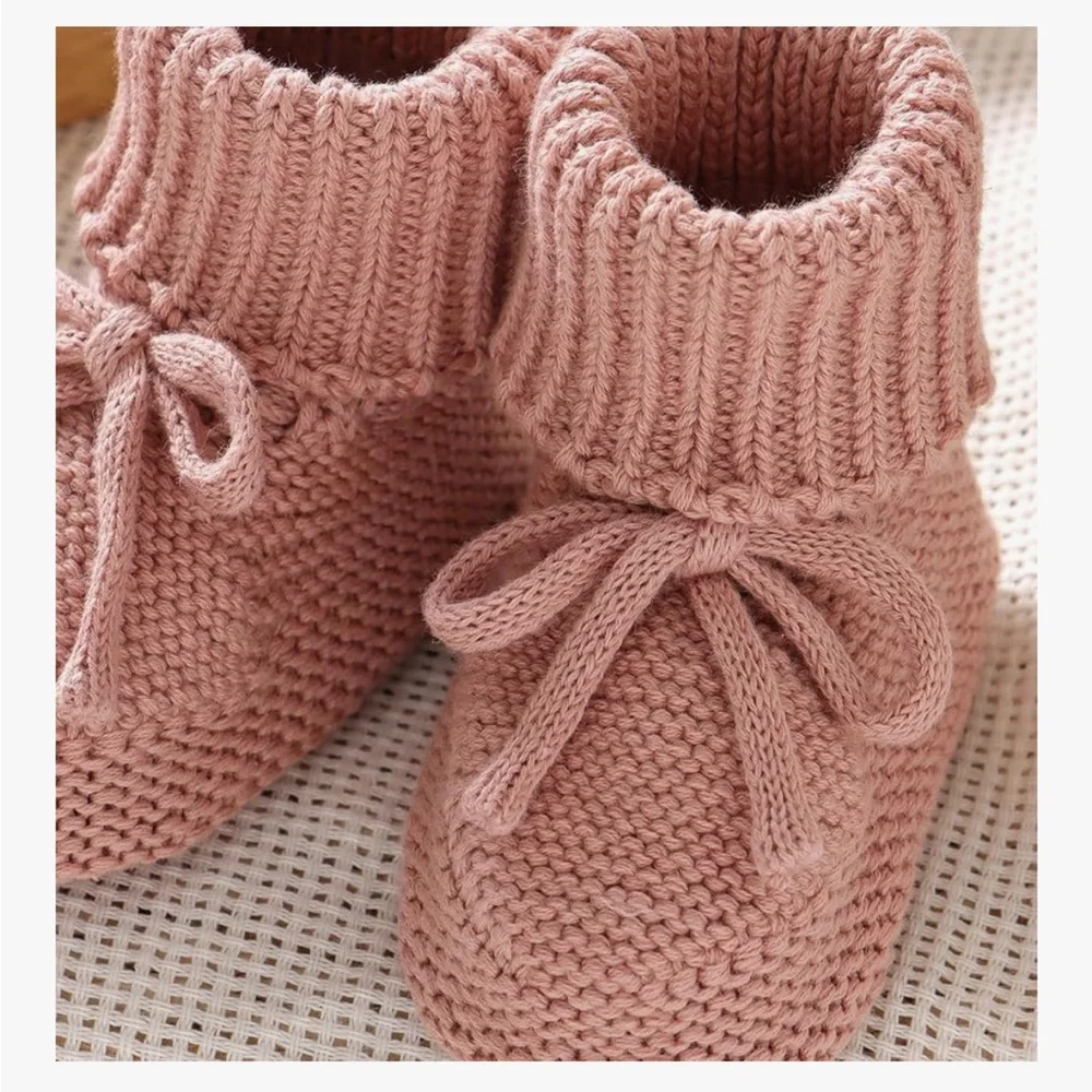 Warm Knit Baby Booties 0-3m Infant